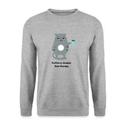 coffe-is-cheaper-than-therapy solid basic sweater