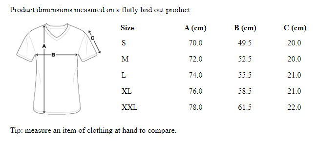 size guide t-shirt
