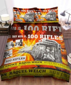 100 Rifles 1969 All They Need Movie Poster Bed Sheets Spread Comforter Duvet Cover Bedding Sets