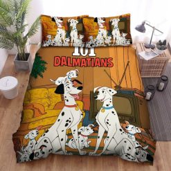 101 Dalmatians In The Living Room Bed Sheets Duvet Cover Bedding Sets