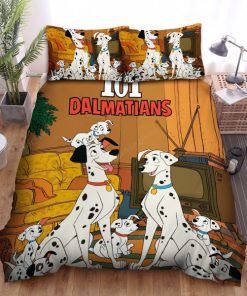 101 Dalmatians In The Living Room Bed Sheets Duvet Cover Bedding Sets