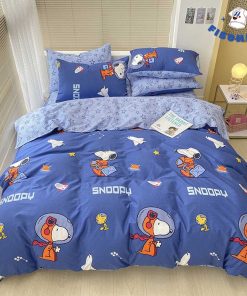 Astronaut Snoopy Woodstock Space Ship Bedding Set