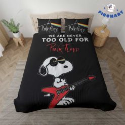 Snoopy Rock Star We Are Never Too Old For Pink Floyd Bedding Set