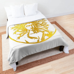 Best Versace Big Medusa Golden Logo Bedding Set