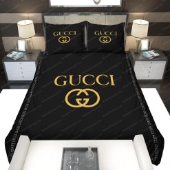 Black Gucci Bed Sheets Spread Comforter Duvet Cover Bedding Setss
