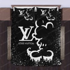 Black Mickey Mouse Louis Vuitton Bed Sheets Spread Comforter Duvet Cover Bedding Setss