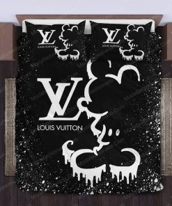 Black Mickey Mouse Louis Vuitton Bed Sheets Spread Comforter Duvet Cover Bedding Setss