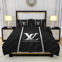 Black Veinstone Louis Vuitton Bed Sheets Spread Comforter Duvet Cover Bedding Setss