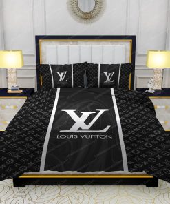 Black Veinstone Louis Vuitton Bed Sheets Spread Comforter Duvet Cover Bedding Setss