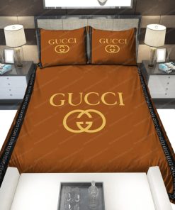 Brown Gucci Bed Sheets Spread Comforter Duvet Cover Bedding Setss