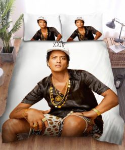 Bruno Mars In Versace On The Floor Bed Sheets Spread Duvet Cover Bedding Sets