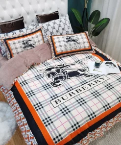 Burberry Checked White Bedding Sets Bedroom Sets Bedding Sets