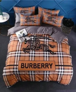 Burberry Hot Fashion Bedding Sets Quilt Sets Duvet Cover Luxury Brand Bedding Decor Bedroom Sets Best Luxury Bedding Sets