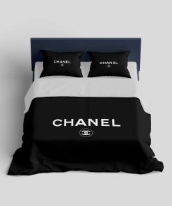 Chanel Black Classic Fashion Luxury Brand Bedding Sets Blankets Bed Linen Bedroom Idea Covers Duvet Sheets Bedclothes