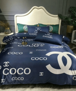 Chanel Blue Bedding Set