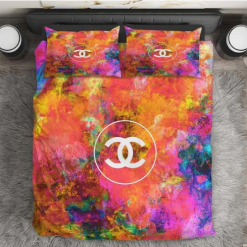 Chanel Colorful Water Color Bedding Set
