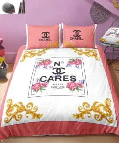 Chanel Flowers Luxury Fashion Brand Bedding Sets Duvet Cover Set Best Luxury Bedding Sets