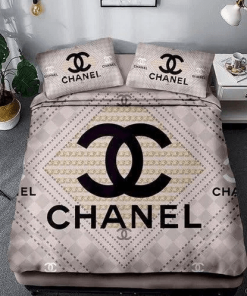 Chanel Grey Diamond Pattern Bedding Set