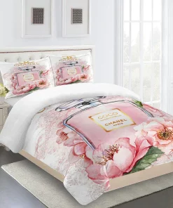 Chanel Paris Coco Luxury Brand Premium Bedding Sets Bed Linen Duvet Bedroom Idea Covers Blankets Sheets