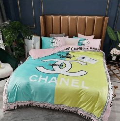 Chanel Pastel Mint And Lemon Bedding Set