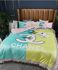 Chanel Pastel Mint And Lemon Bedding Set