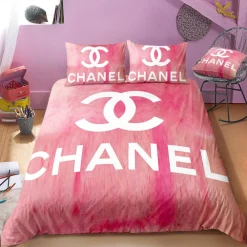 Chanel Pink Luxury Brand High-End Bedding Set Home Decorations Bedding Sets