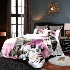 Chanel Premium Luxury Brand Bedding Sets Duvet Bedroom Idea Sheets Bed Linen Covers Blankets