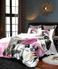 Chanel Premium Luxury Brand Bedding Sets Duvet Bedroom Idea Sheets Bed Linen Covers Blankets
