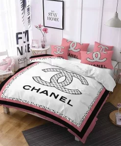 Chanel Printed Bedding Sets Quilt Sets Duvet Cover Luxury Brand Bedding Decor Bedroom Sets Best Luxury Bedding Sets