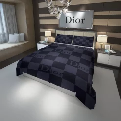 Christian Dior Black Fashion Luxury Brand Premium Bedding Set For Home 01 Best Luxury Bed Sets Gift Bedding Sets
