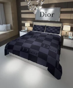 Christian Dior Black Fashion Luxury Brand Premium Bedding Set For Home 01 Best Luxury Bed Sets Gift Bedding Sets