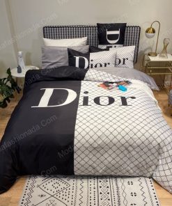 Christian Dior Logo Luxury Brand Model 2 Bedding Set Home Decoration Bedding Sets