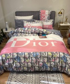 Christian Dior Logo Luxury Brand Model 3 Bedding Set Home Decoration Bedding Sets