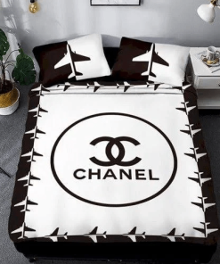 Coco Chanel Black And White Air Plane Bedding Set