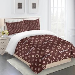 Comforter Sets Brown Supreme Logo Full Louis Vuitton Bedding Set Home Decoration Bedding Sets