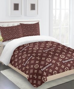 Comforter Sets Brown Supreme Logo Full Louis Vuitton Bedding Set Home Decoration Bedding Sets