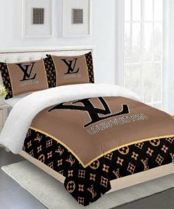 Comforter Sets Dark Beige Black Full Louis Vuitton Bedding Set Bedding Sets