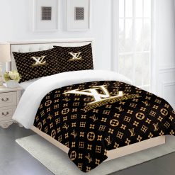 Comforter Sets Golden Logo White Full Louis Vuitton Bedding Set Home Decoration Bedding Sets