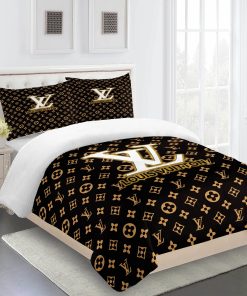 Comforter Sets Golden Logo White Full Louis Vuitton Bedding Set Home Decoration Bedding Sets