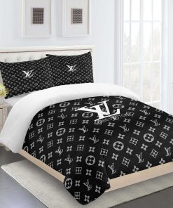 Comforter Sets Gray Black With Logo White Full Louis Vuitton Bedding Set Home Decoration Bedding Sets