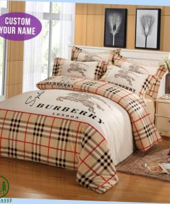 Custom Name Burberry London Bedding Sets Bed Linen Covers Blankets Duvet Sheets Bedroom Idea