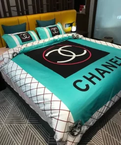 Cyan Chanel Bedding Sets Luxury Brand Bed Sets, Bedroom Sets, Comforter Sets, Duvet Cover, For Trending 2023 For Home Bedding Sets