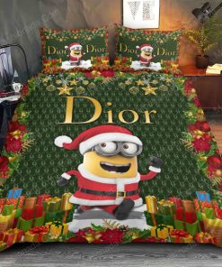Dior Christmas Minion Bed Sheets Spread Comforter Duvet Cover Bedding Setss