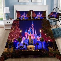 Disney Cinderella Castle In Night #404 Duvet Cover Bedding Set