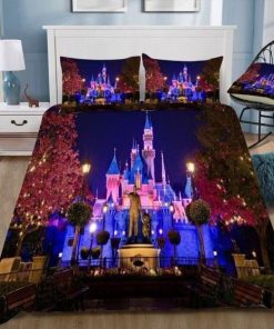 Disney Cinderella Castle In Night #404 Duvet Cover Bedding Set
