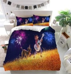 Disney Coco Playing Guitar Custom Bedding Set Duvet Cover