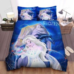 Disney Elsa And Her Friends In Frozen Poster Bed Sheets Spread Comforter Duvet Cover Bedding Sets