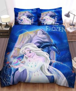 Disney Elsa And Her Friends In Frozen Poster Bed Sheets Spread Comforter Duvet Cover Bedding Sets