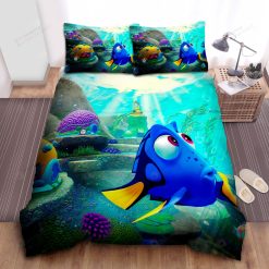Disney Finding Dory Infinitive Playset Promo Art Bed Sheets Spread Comforter Duvet Cover Bedding Sets