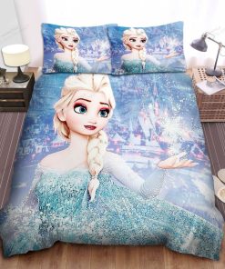 Disney Frozen Elsa Creating Snowflake With Her Power Quilt Bedding Set
